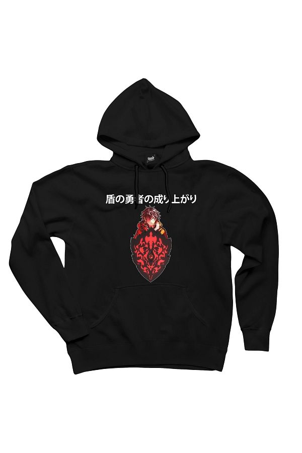 Z zepplin Tate No Yusha Naofumi Iwatani Black Hooded Sweatshirt Hoodie Trendyol