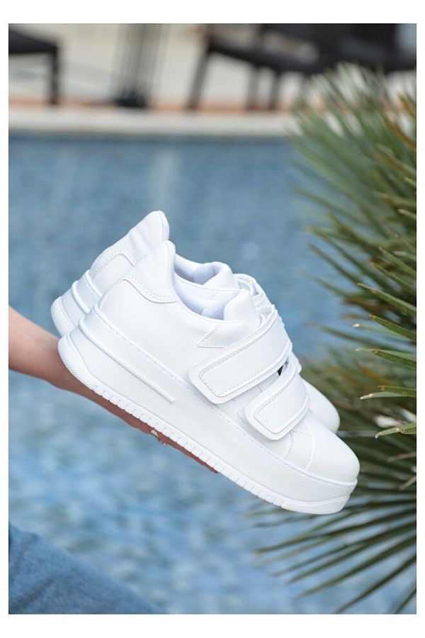 Womens velcro white sneakers on sale