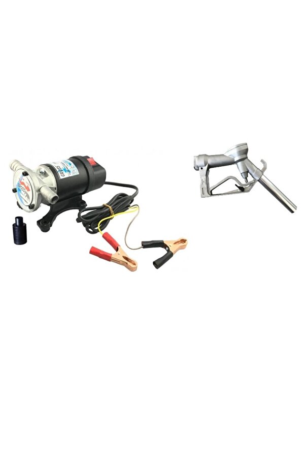 Gross 12 Volt Vakumlu Sıvı Aktarım 3/4"mazot Su Süt Pompası Kendinden Emişli Ve Manuel Sıvı Aktarma