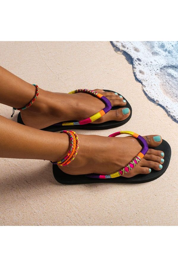 Plum flip flops deals