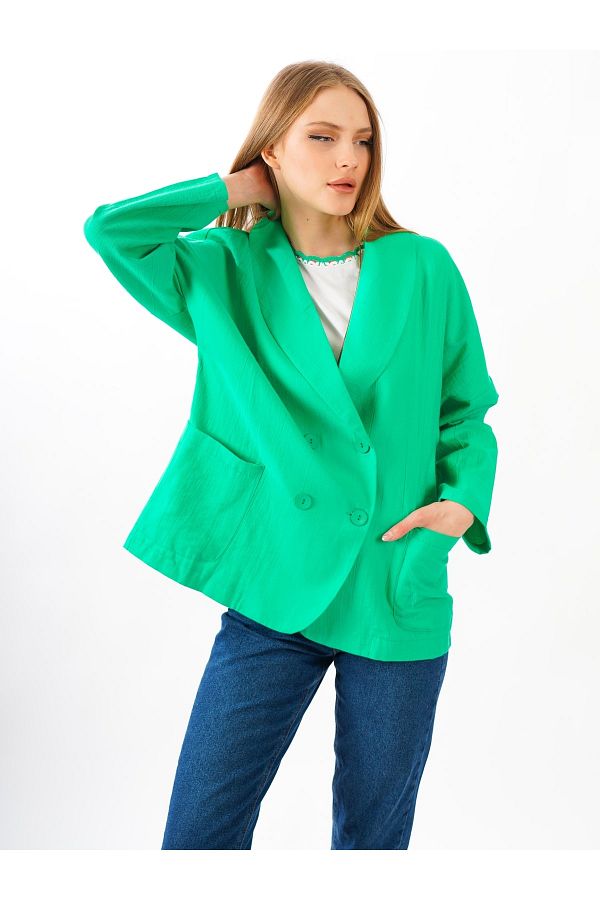 vatka Green Classic Jacket Oversize Blazer Jacket Vibrant Colored Jacket Models Sports Jacket Models Trendyol