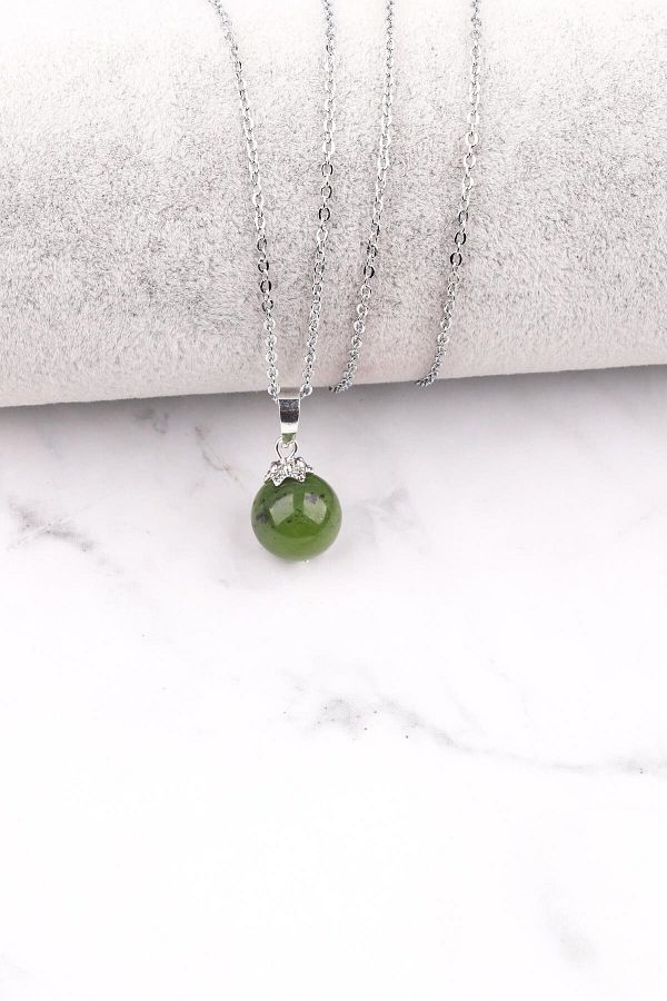 DEPPOSITE Green Canadian Natural Stone Necklace Trendyol