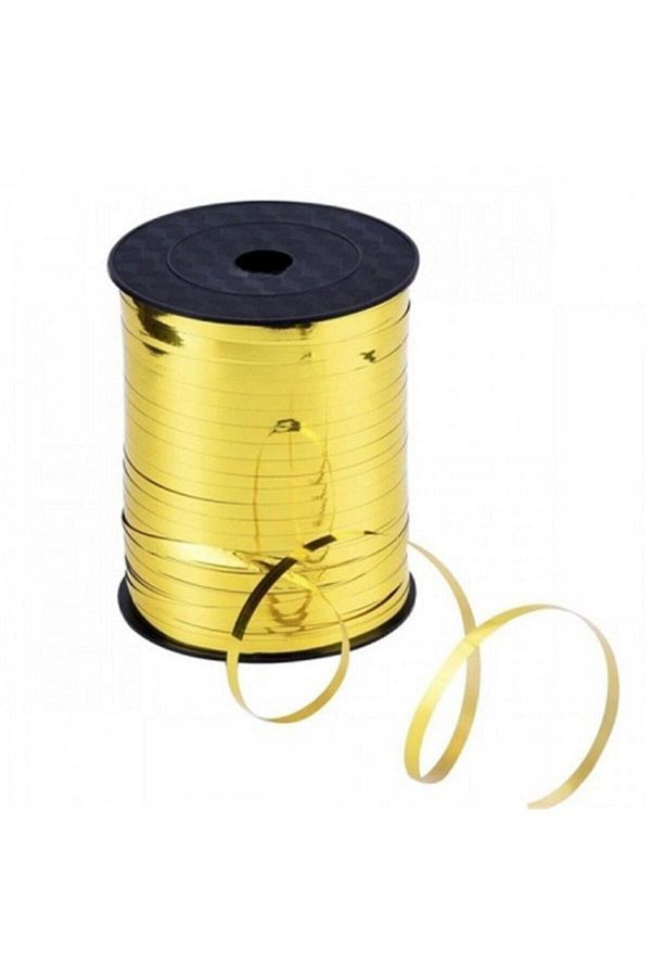 Happyland-1 Piece Metallic 200 Mt Balloon Binding Gold Color Raffia 1