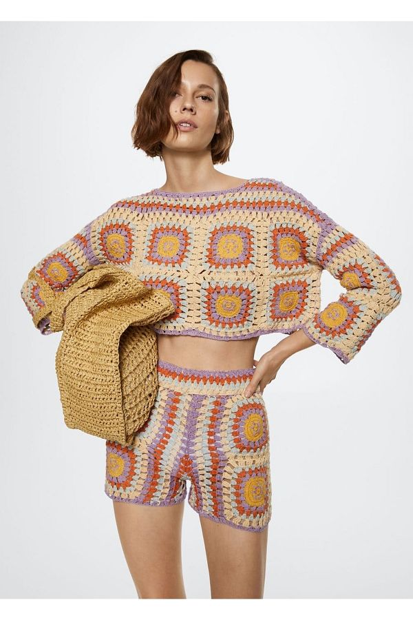 Mango crochet jumper new arrivals