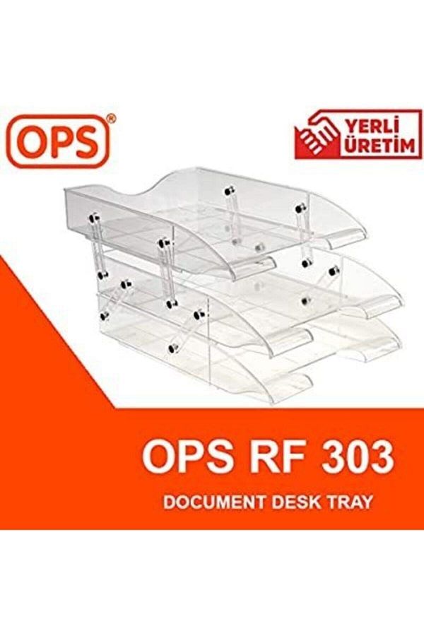 Ops-Document Shelf Movable 3-Piece Transparent Document Shelf 3-Tier Movable 1