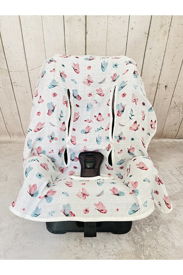 JUNİPERUS Bebek Müslin Oto Koltuk Puset Kılıfı Lastikli