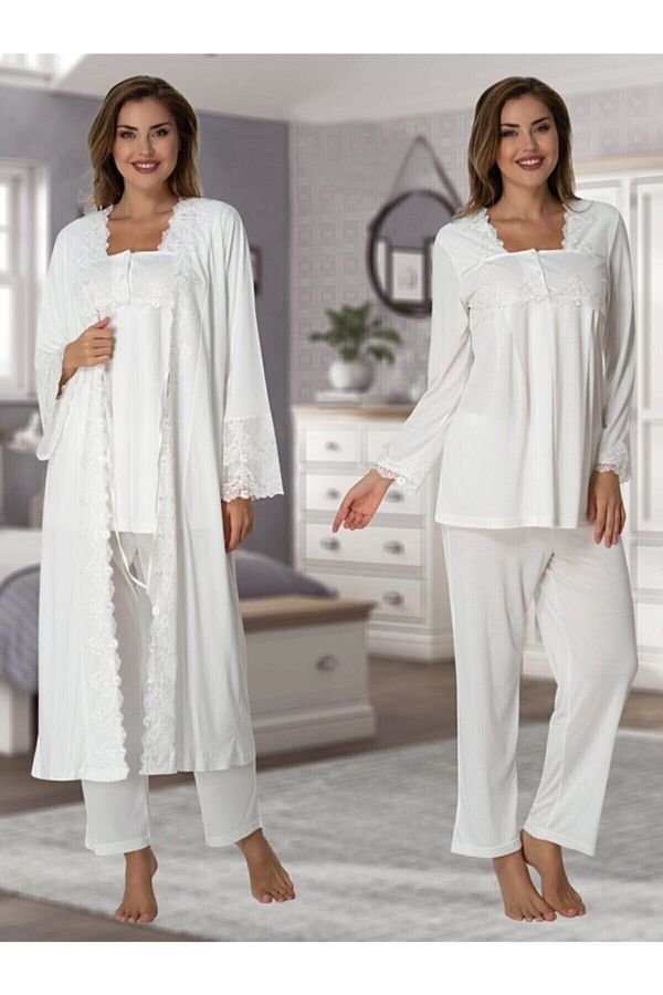 Womens dressing gown and pj set outlet