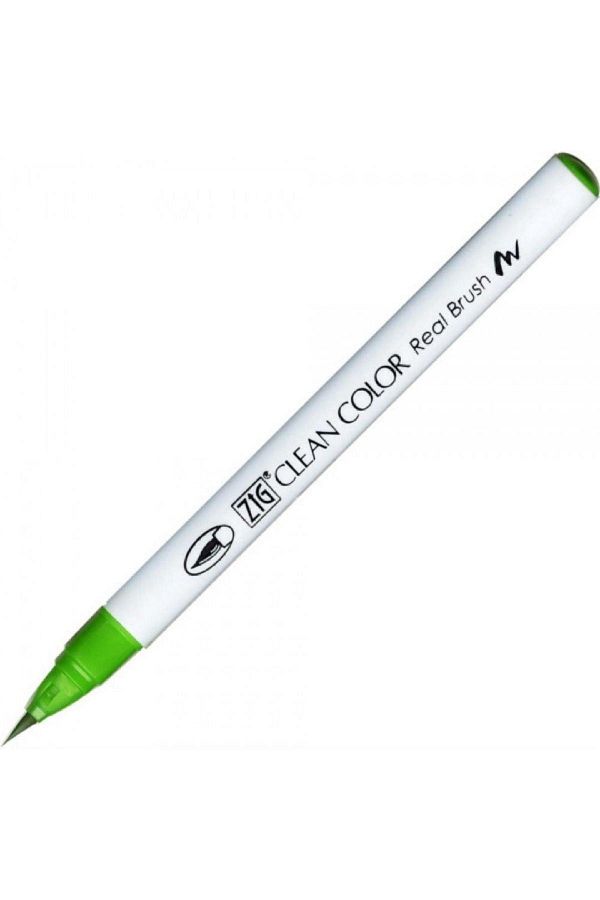 Zig-Clean Color Real Brush Rb-6000At 047 May Green Brush Tip Pen 1