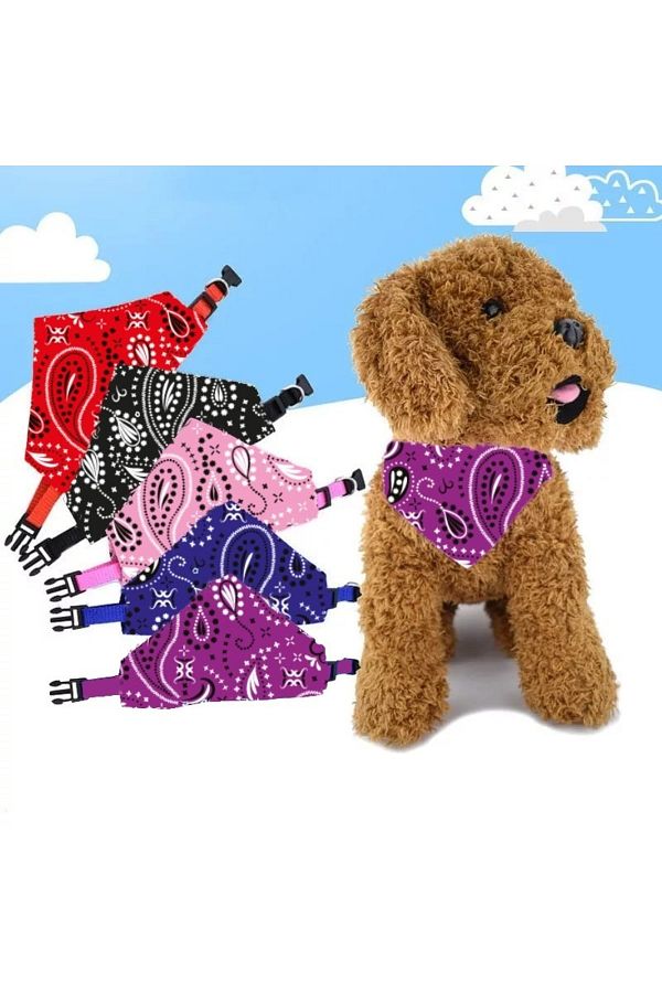 TİNEKE-Pet Dog Collar Collar Bib Scarf No 350 Purple 1