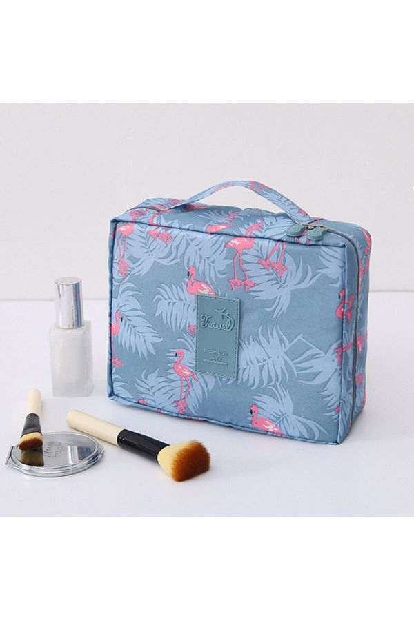 SONREYON-Multifunctional Makeup Bag Flamingo Pattern (Length: 22 cm Width: 17 cm Width: 8 cm) 1