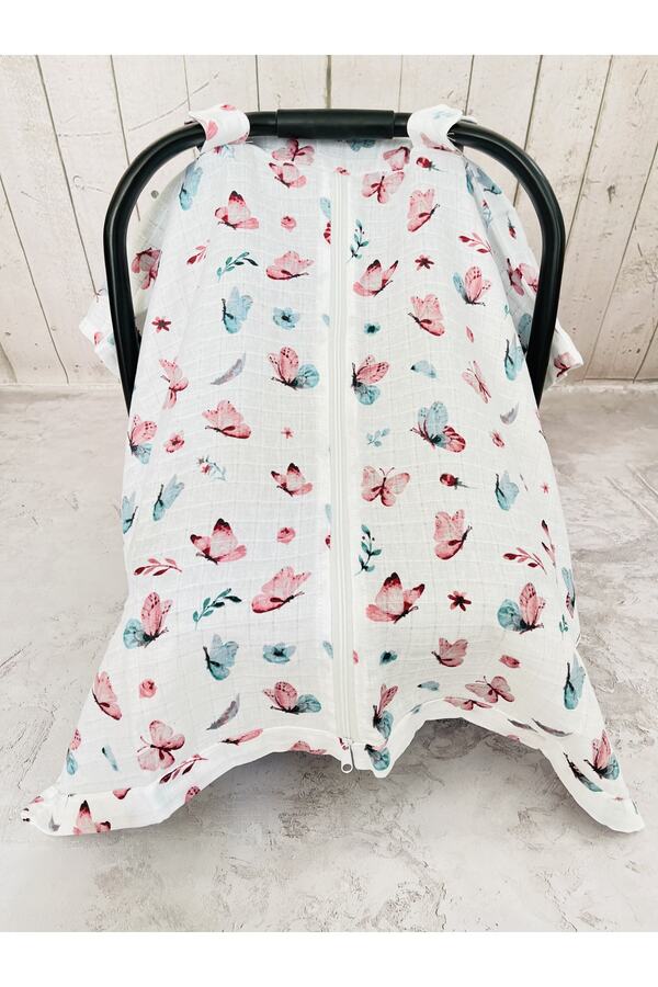 JUNİPERUS Fermuarlı Müslin Bezi Puset Örtüsü