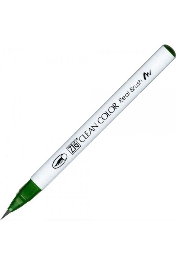 Zig-Clean Color Real Brush Rb-6000At 040 Green Brush Tip Pen 1