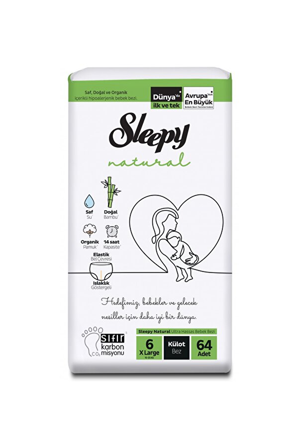 Sleepy Natural Jumbo Külot Bebek Bezi Xl 6 Numara 64 Adet