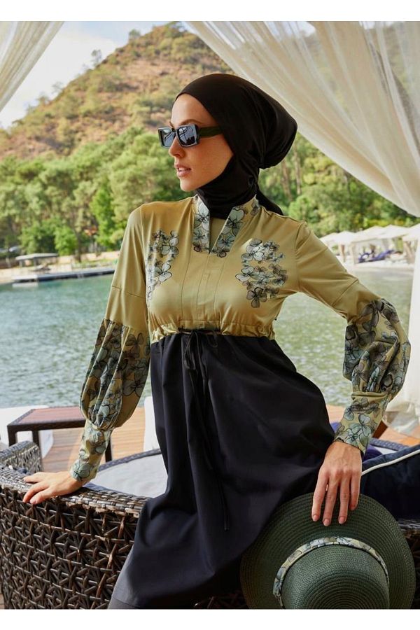 Mayovera Modest Swimwear Black Trendyol