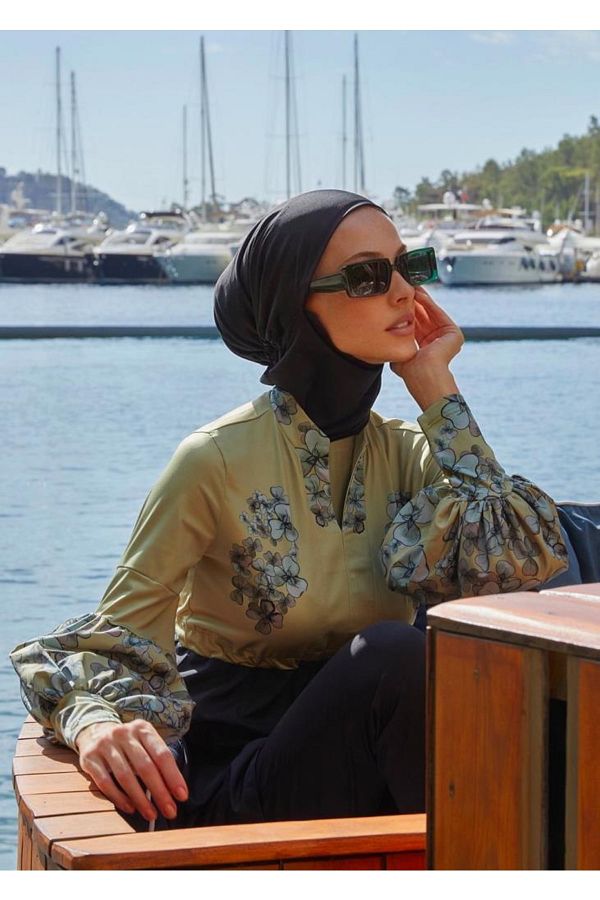 Mayovera Modest Swimwear Black Trendyol