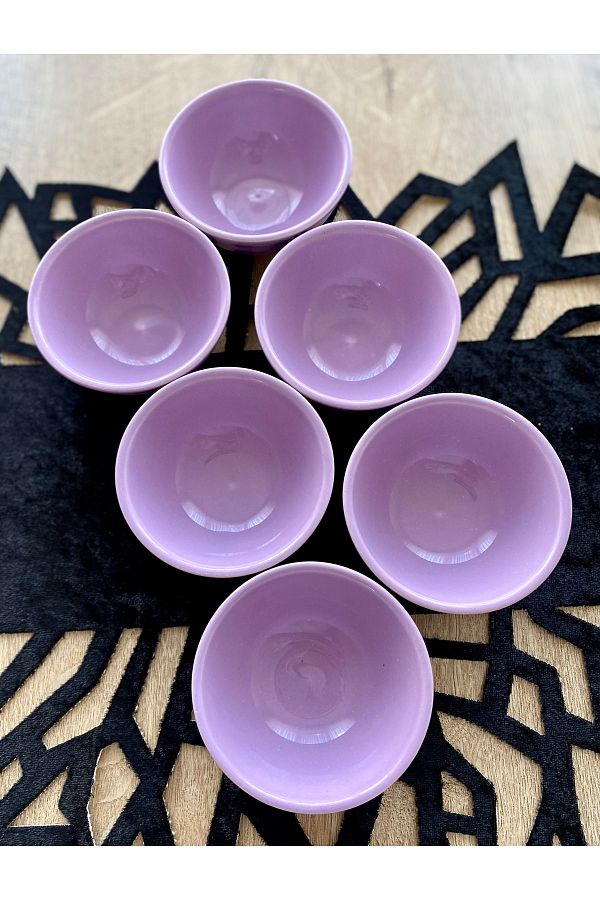 Yiğit Seramik Züccaciye-6-Piece Spike Lilac Mini Sauce Bowl Set 1