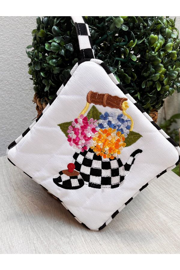 Çengelli İğne-Holder - Hydrangea Pattern (20*20) 1