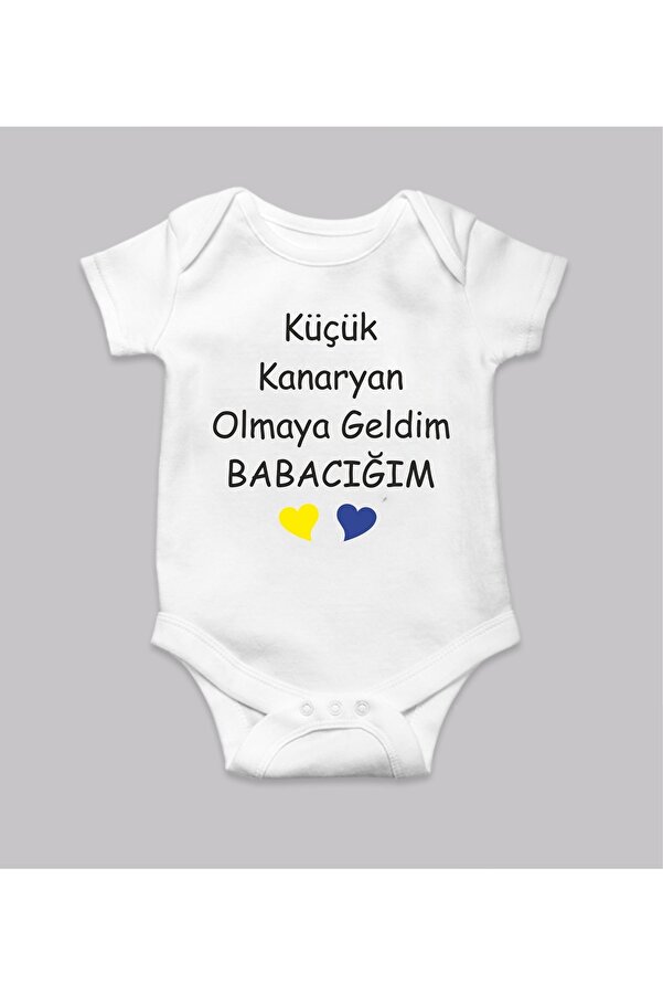 venüsdijital Kanarya Taraftar Baskılı %100 Pamuklu Çıtçıtlı Body Zıbın