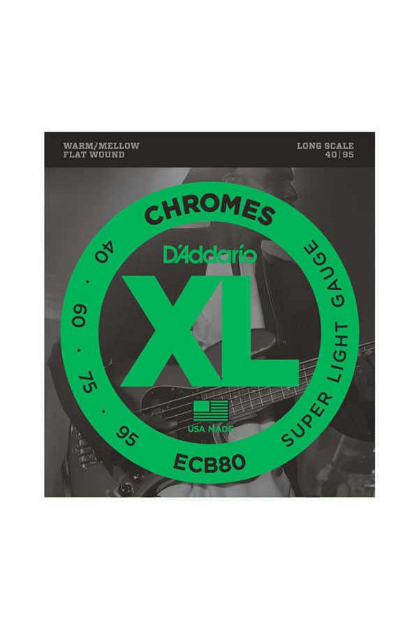 Daddario-D'Addario ECBA80 - Flat Wound Fretless Guitar String (40-95) 1