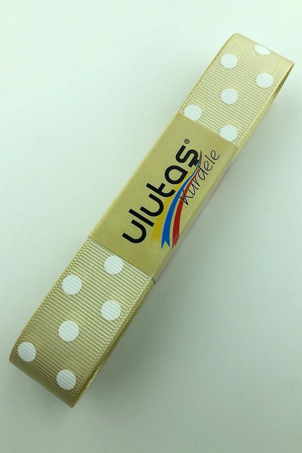 Ulutaş-Ornamental Materials Colorful Grosgrain Polka Dot Ribbon 1 Meter Width 2.5 Cm 1