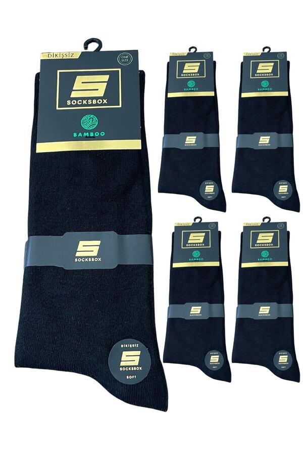 socksbox-5 пакета бамбукови 4 сезонни подсилени безшевни мъжки чорапи/позлата6 1