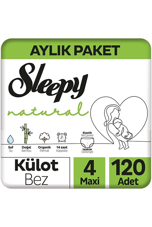 Sleepy Natural Külot Bez Maxi 4 No 120 li