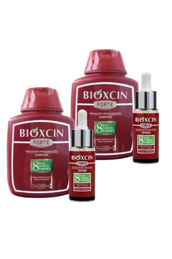 Bioxcin-Forte Meeting Kit - Shampoo 300 Ml & Serum 50 Ml - 2 Pieces 1