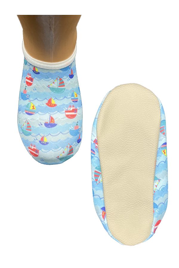 Bonas-Children's Sailing Pattern Non-Slip Sole Pool and Sea Shoes 1