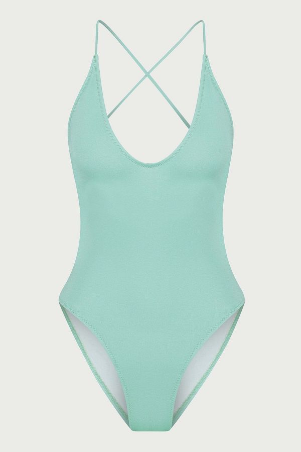 IAMNOTBASIC-Costum de baie Napali verde pentru femei 1
