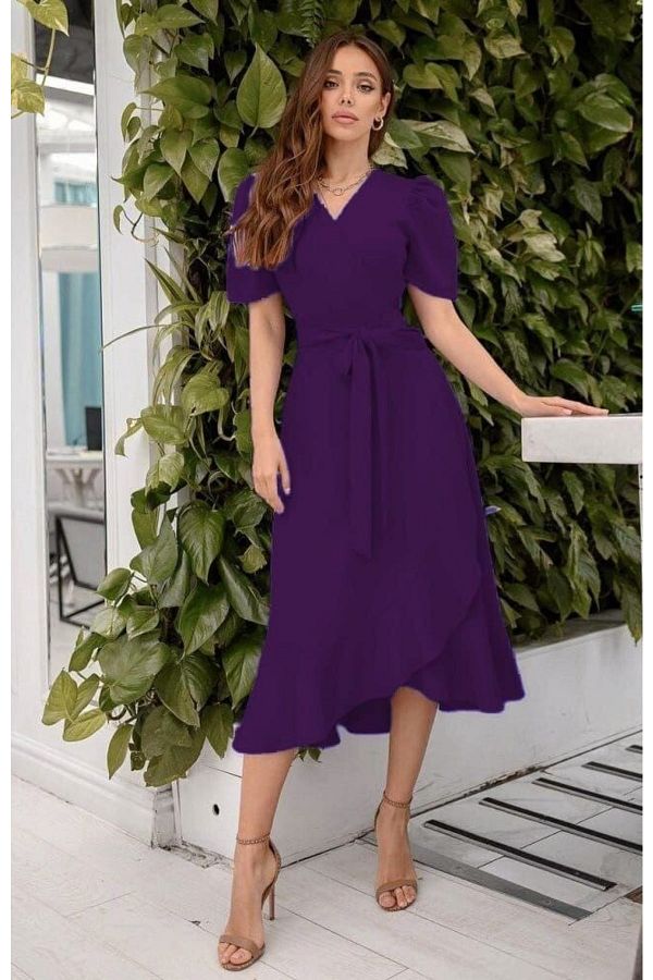 Eggplant midi dress hot sale