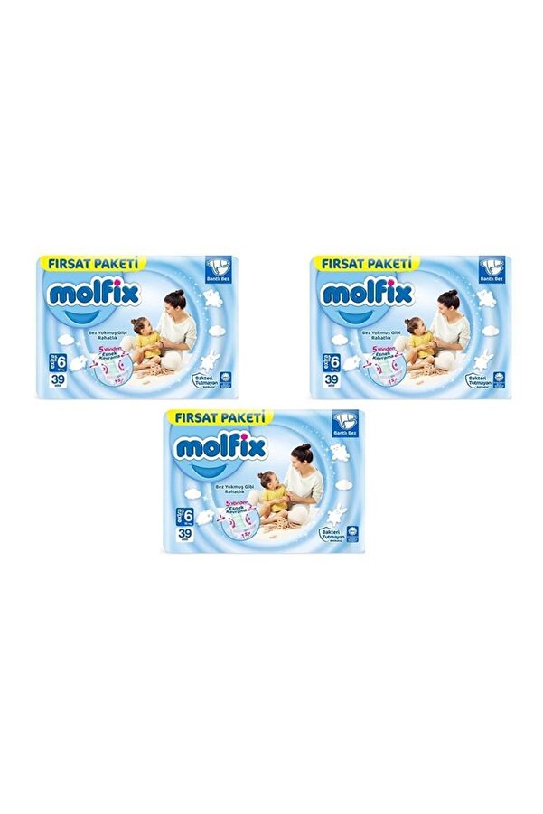 Molfix Extra Large Fırsat Paketi 3lü No:6 117adet