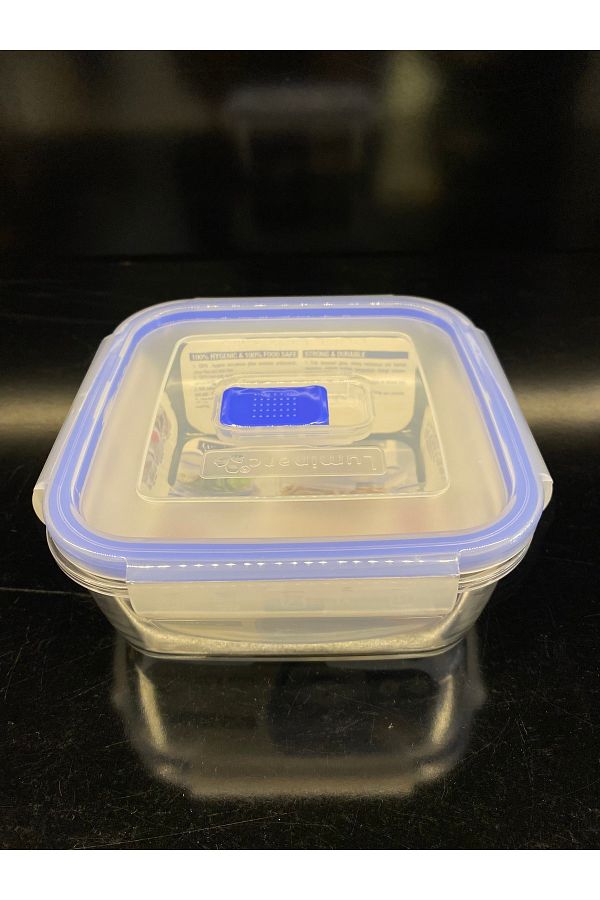 Luminarc-Pure Box 76 Cl with Lid - Tempered Square Storage Container, Enter Microwave 1
