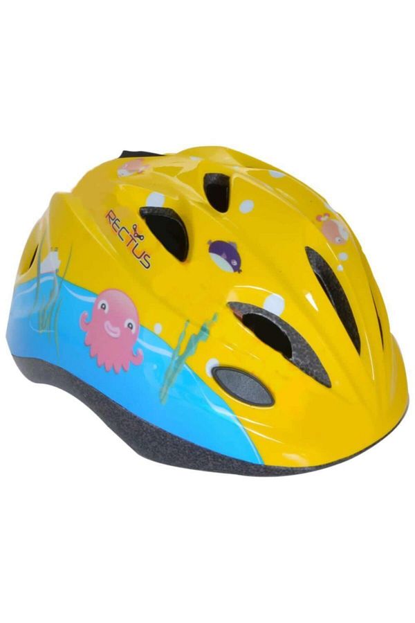 Rectus Girl s Yellow Helmet Bicycle Skate Scooter 48 56CM 4 7 Years Trendyol