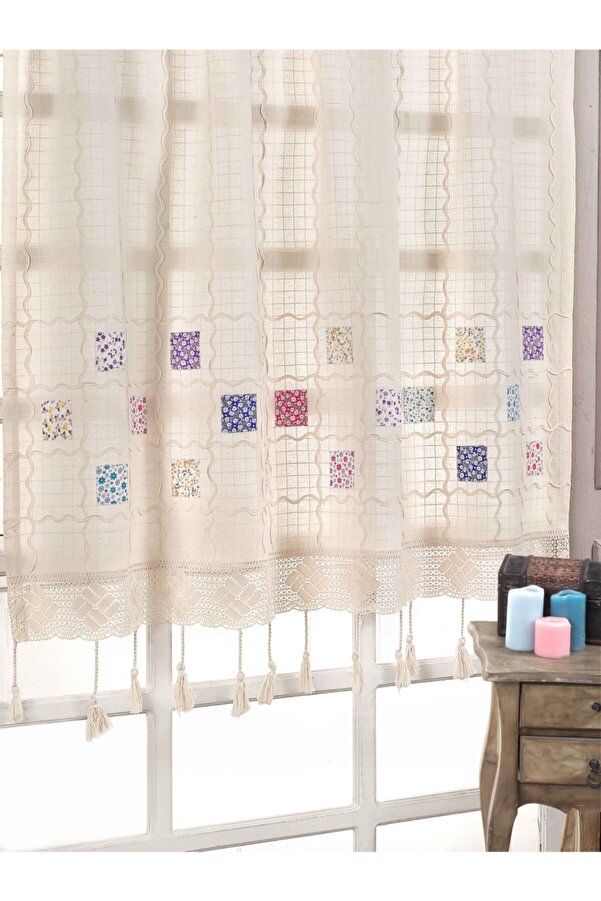 Buldan CSN Tekstil %100 Pamuklu Patchwork Buldan Perde