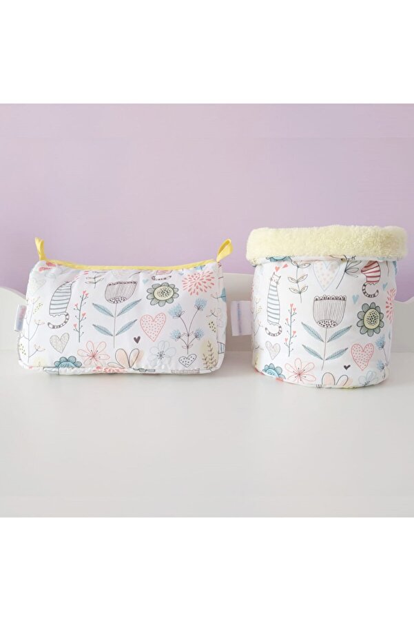 Blue & Pink Anne Bebek Daisy Mini Bakım Çantası Seti