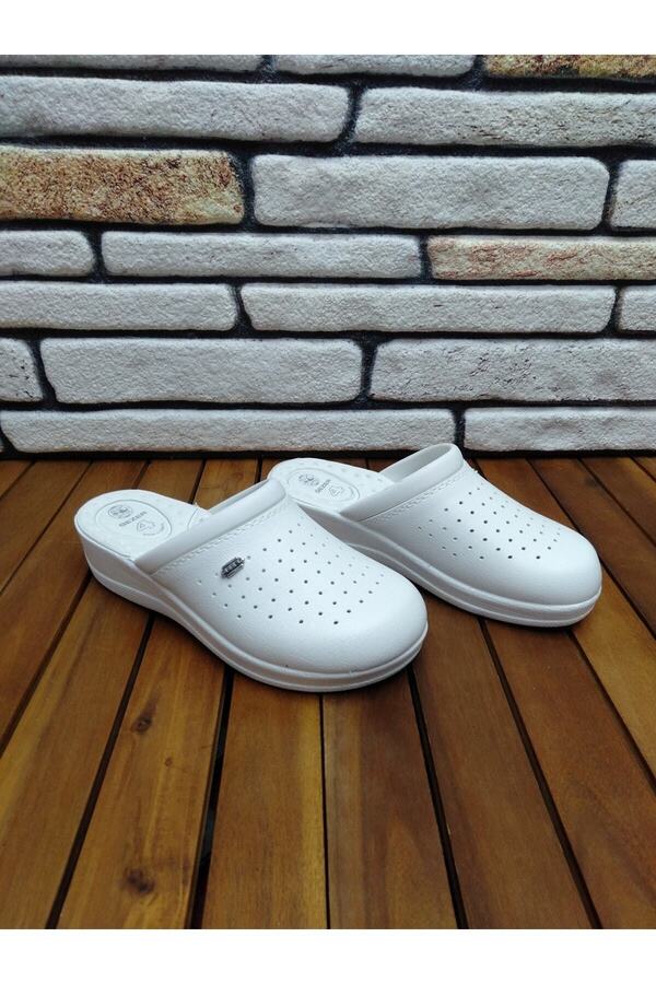 GEZER-Παντόφλες Unisex White Sabo Work Hospital Nurse Doctor 1