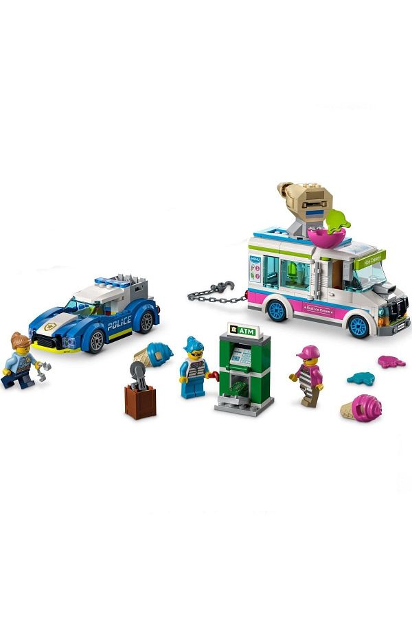 Guven Oyuncak Lego City Ice Cream Truck and Police Tracking 60314 1 Piece Trendyol