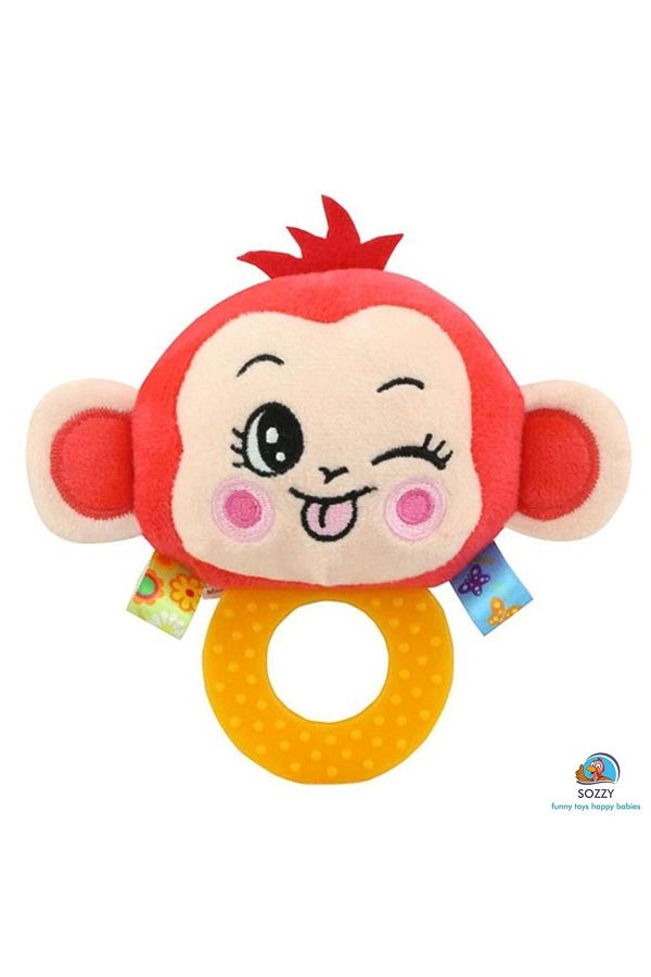 Sozzy-Toys Rattle Teether Monkey Szy209 - Pink 1