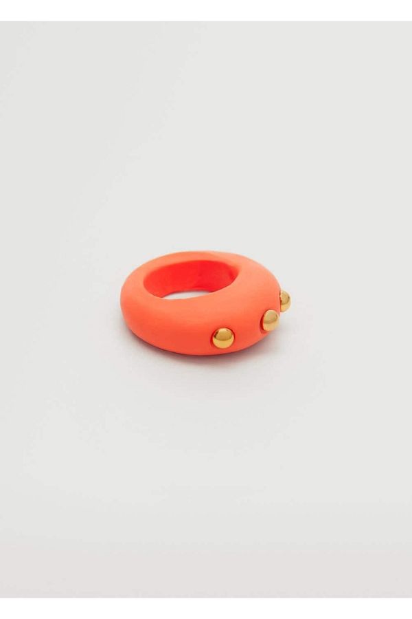 MANGO Woman-Großer Ring aus Ton 1