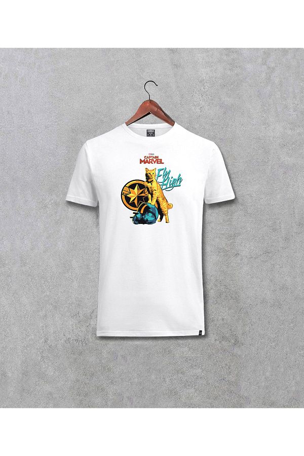 Darkia Cat Goose Captain Marvel Design Printed Unisex T Shirt Trendyol