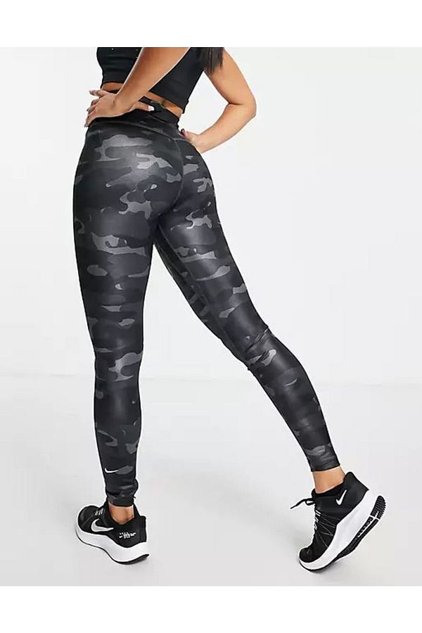 Nike Dri fit One Normal Waisted Camouflage Patterned Women s Tights dd4559 070 Trendyol
