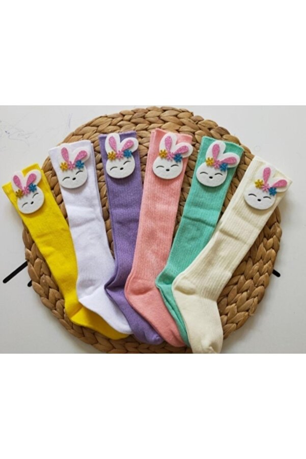 ÖZKARDEŞLER BABY Bebek Ve Çocuk Diz Altı Çorap Keçe Fükürlü 6lı