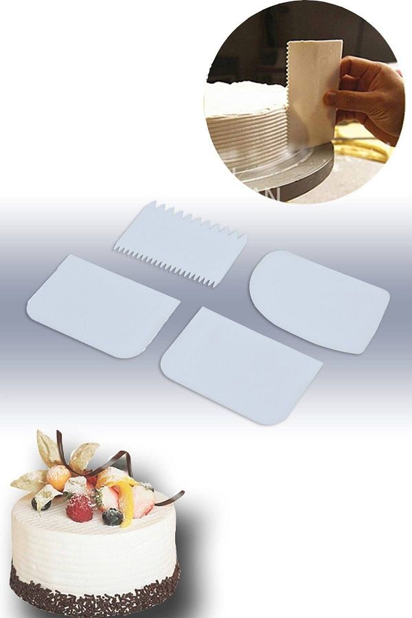 AGN STORE-4-Piece Dough Cutter Scraper Decorator Practical Set 1