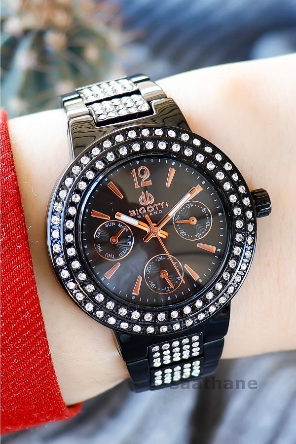 Bigotti-Black Functional Women's Wristwatch 8680161459347 1