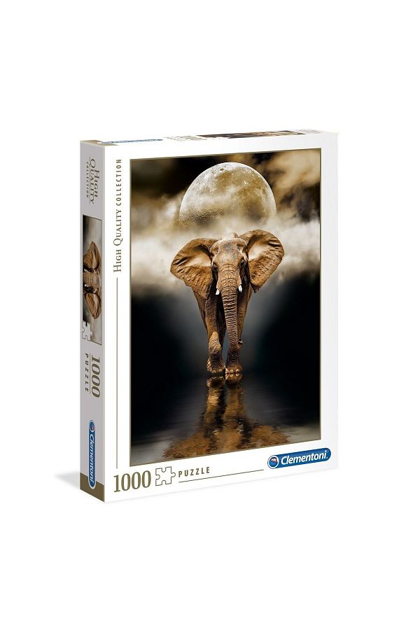 CLEMENTONI-1000 Piece Elefant Puzzle 1
