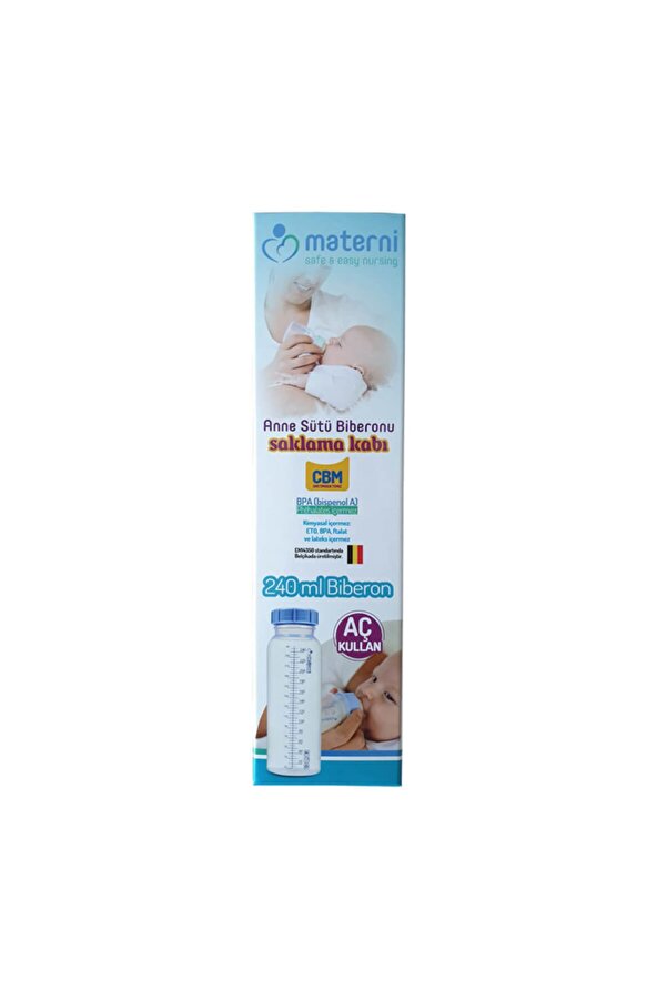 Materni 240 ml Biberon Saklama Kabı Anne Sütü