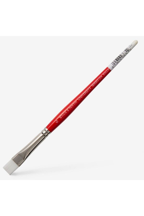 Winsor Newton-Winsor & Newton : University : 234 Series Short Handle Flat Brush No : 6 1
