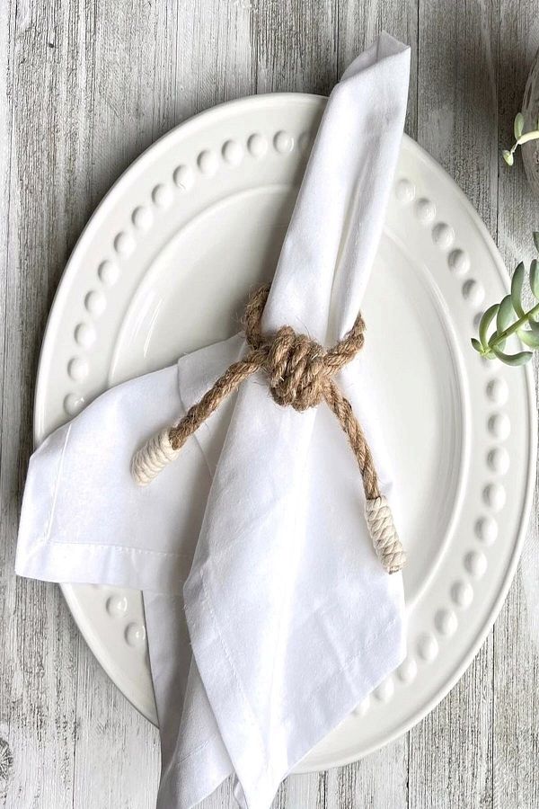 Emtory Home 6 Bohemian Natural Rope Napkin Rings Trendyol
