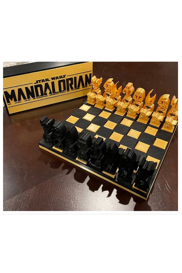 TuransoyCraft Mandalorian Star Wars Chess Set with Bag Special Series Trendyol