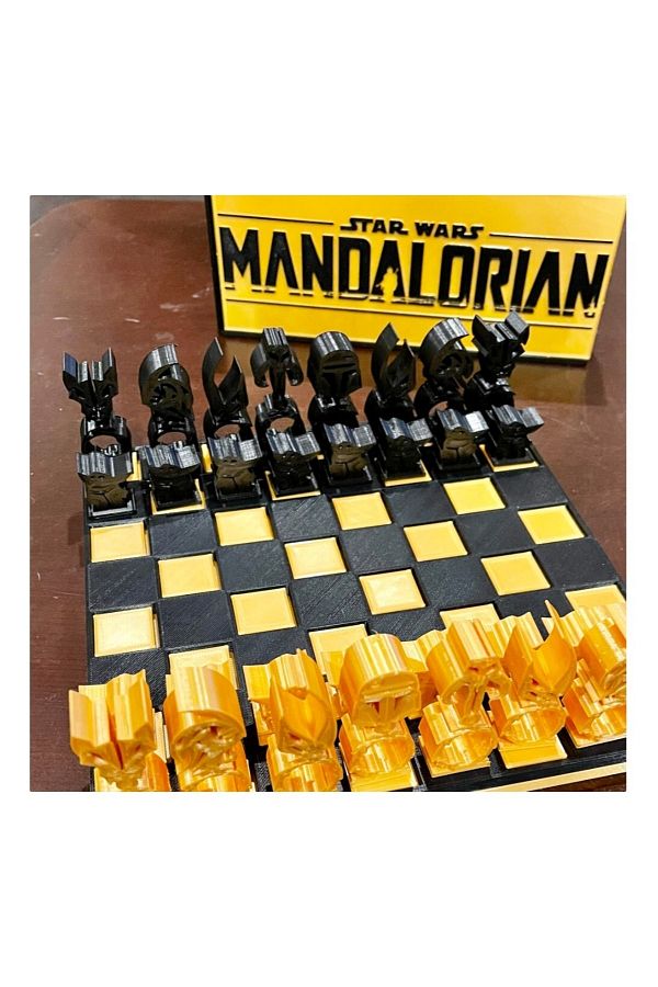 TuransoyCraft Mandalorian Star Wars Chess Set with Bag Special Series Trendyol
